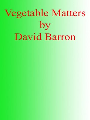 cover image of Vegetable Matters
